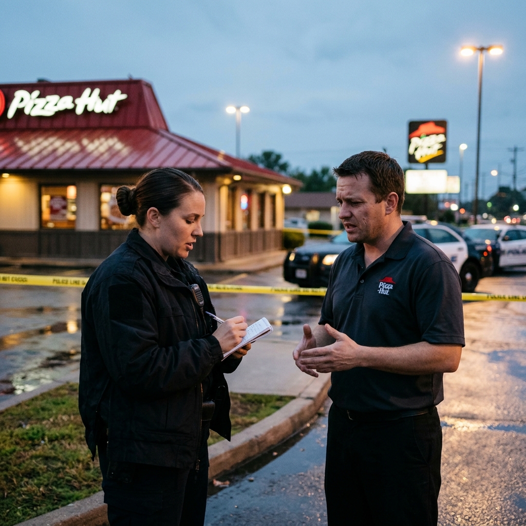 Examining a Pizza Hut robbery shooting through the lens of self-defense law, liability, and workplace firearm policies.