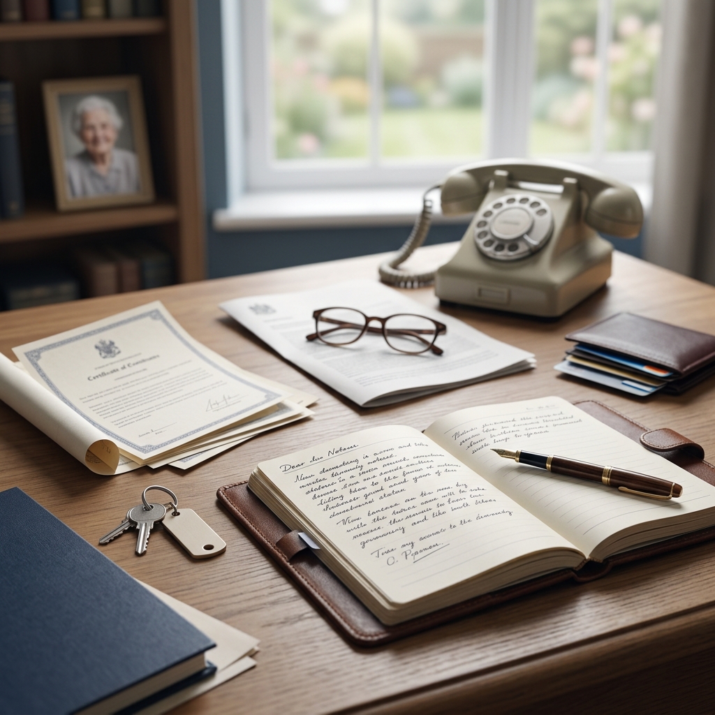 A calm, structured roadmap to the legal, financial and practical tasks you’ll face in the days and weeks after a loved one’s death.