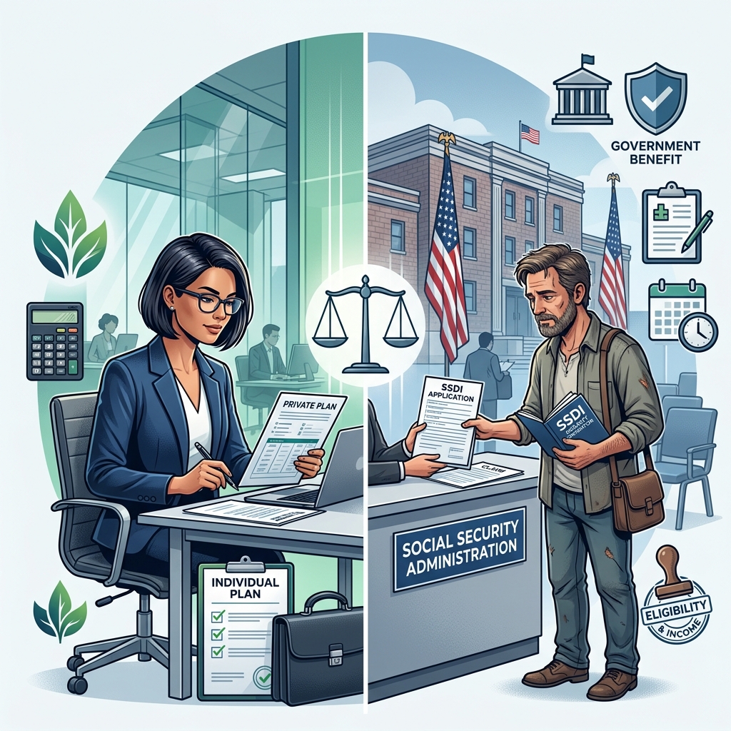 Understand how private disability insurance and Social Security Disability Insurance work, differ, and can be used together to protect your income.