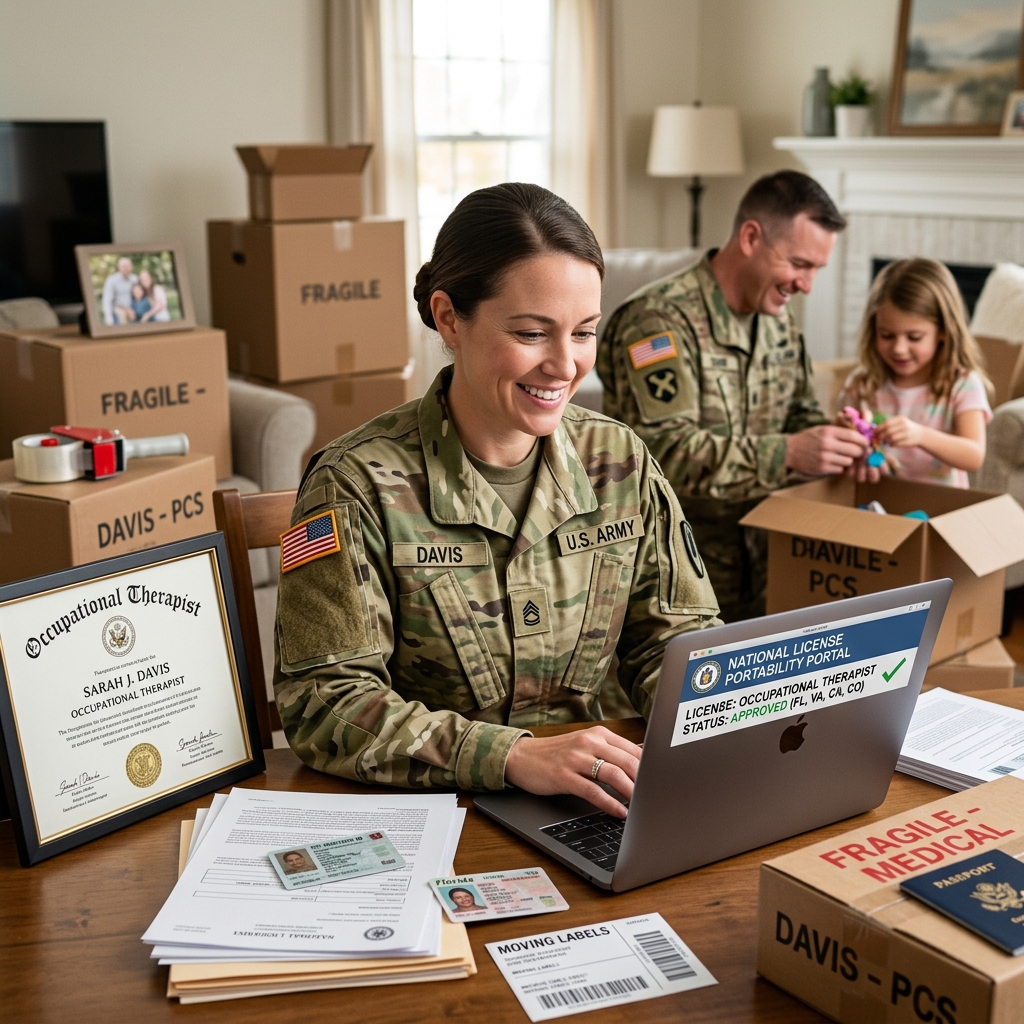 How federal rules help servicemembers and spouses keep working after a military move.