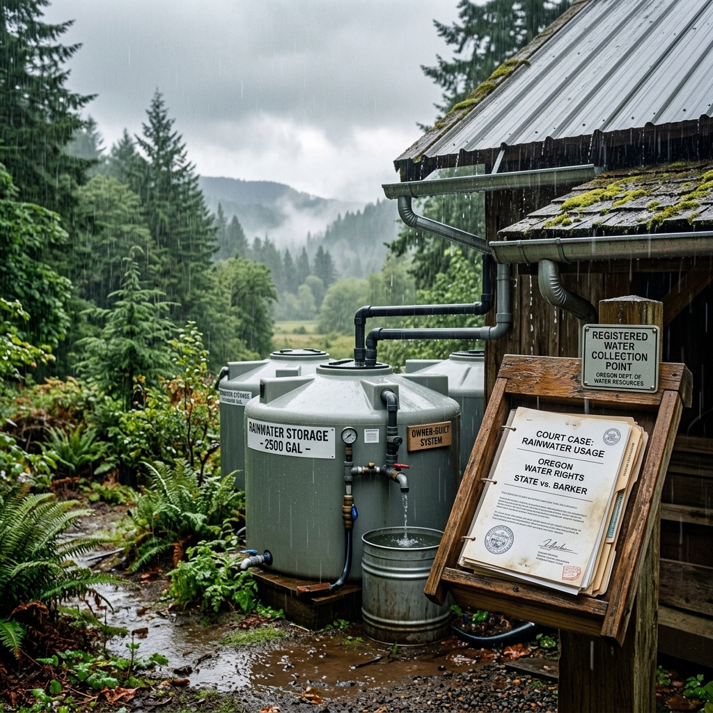 A clear look at Oregon rainwater collection law, water rights, and why one case sparked a lasting myth.