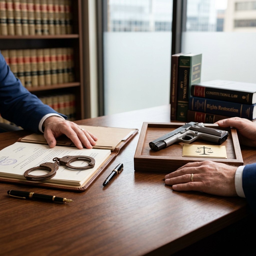 A practical, plain‑English guide to how people with felony convictions may seek restoration of firearm rights under state and federal law.