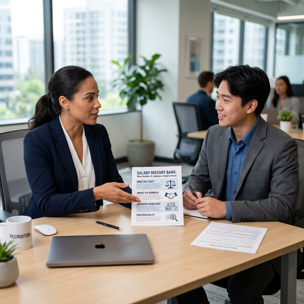 A practical guide to salary history bans, pay transparency, and hiring compliance.