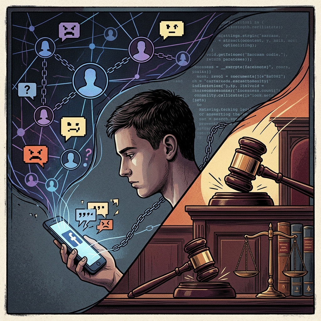 How a sarcastic Facebook post turned into a criminal case and what it reveals about online speech, intent, and legal risk.