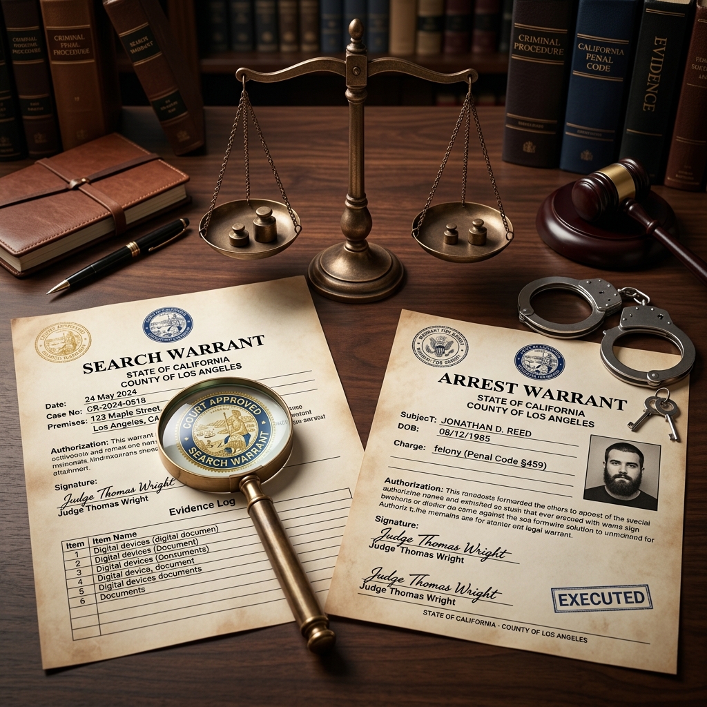 Understand how search warrants and arrest warrants work, why they matter for your rights, and what to do if officers show up at your door.