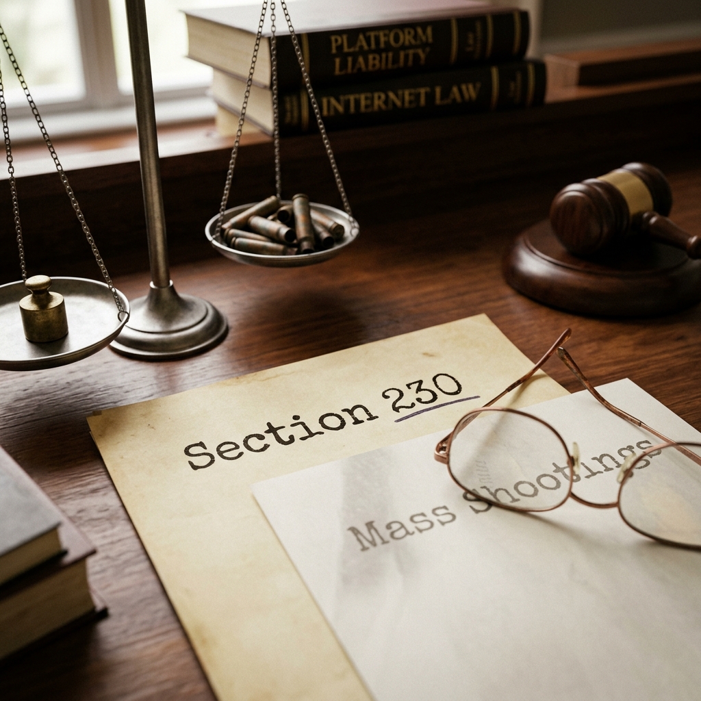 How courts are rethinking Section 230 immunity when social media platforms are accused of aiding radicalization leading to real-world violence.