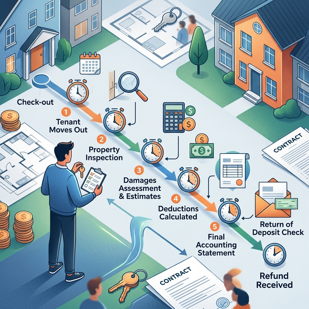 A practical guide to state deadlines, landlord duties, and tenant rights after move-out.