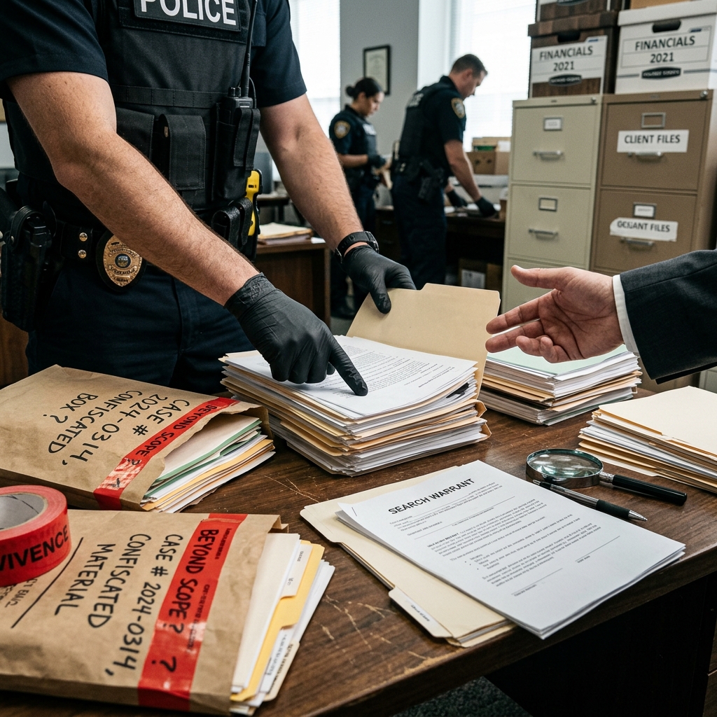 A practical guide to how the Fourth Amendment restricts police seizures of books, documents, and other papers not specifically listed in a search warrant.