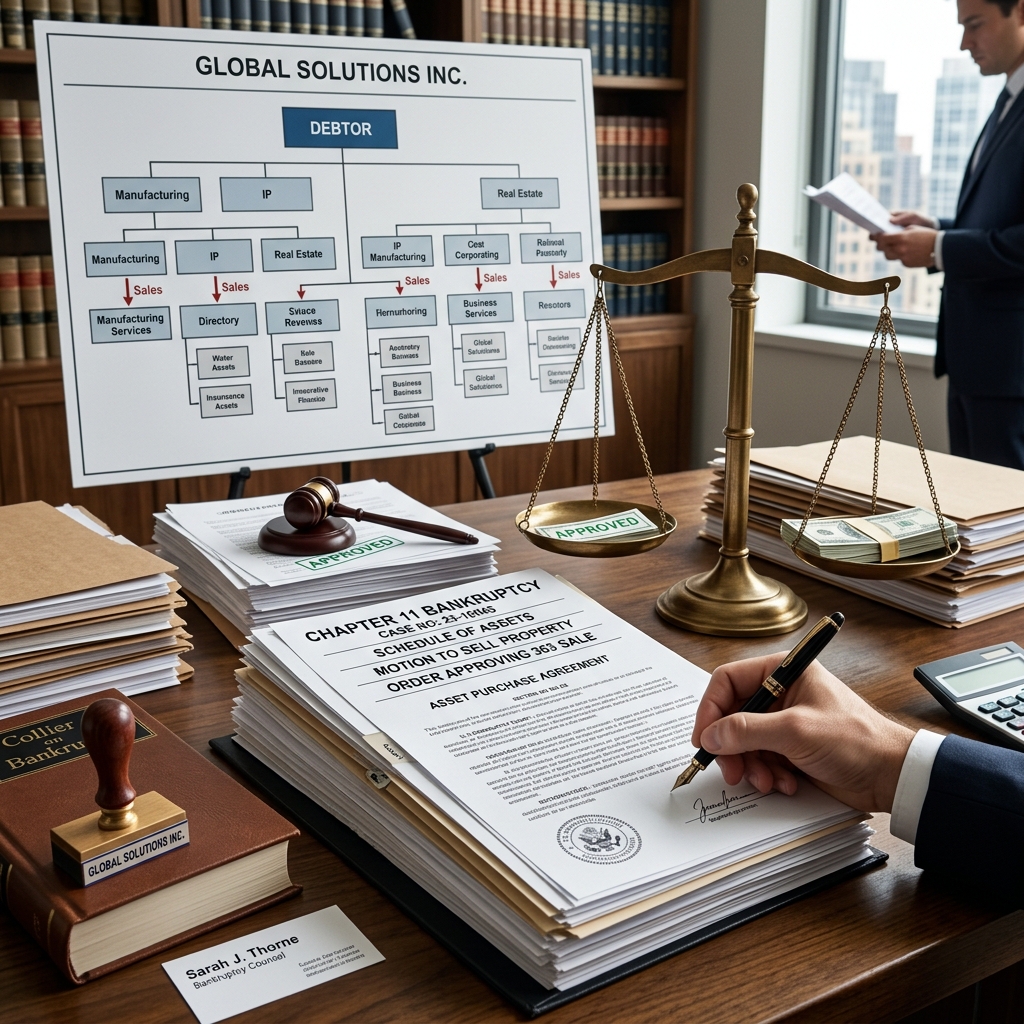 Understand how asset sales work in Chapter 11, from court approval and Section 363 sales to protecting creditor rights and maximizing value.