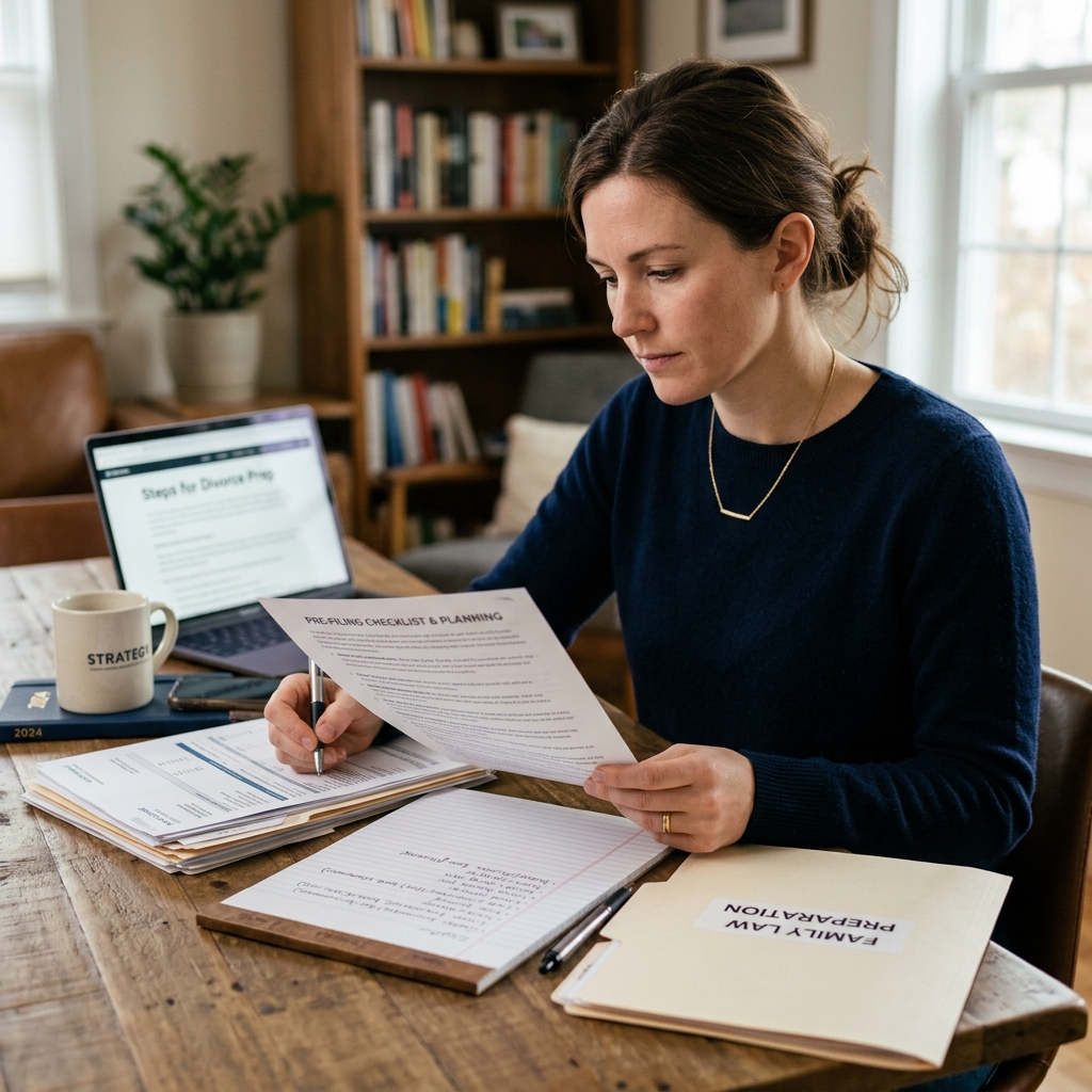 A practical, law-aware roadmap to organize your finances, protect your rights, and prepare emotionally before starting a divorce case.