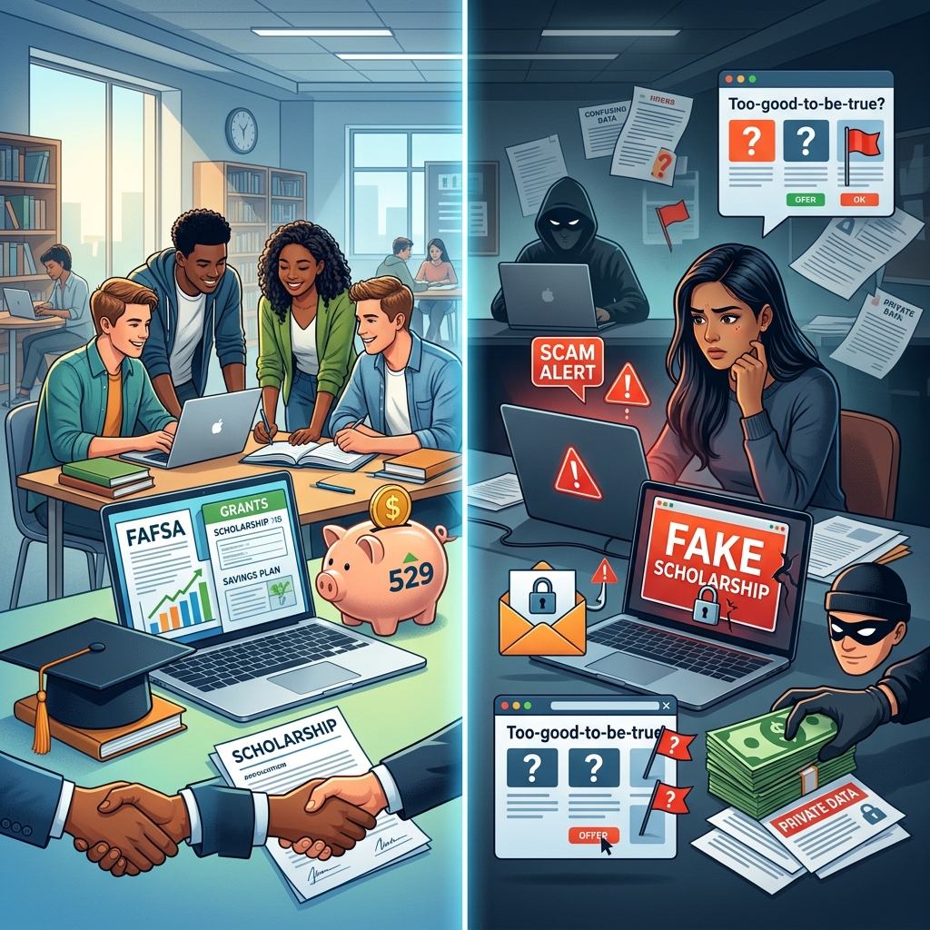 Learn how to finance education safely, spot common tuition and scholarship scams, and protect your money from fraud.