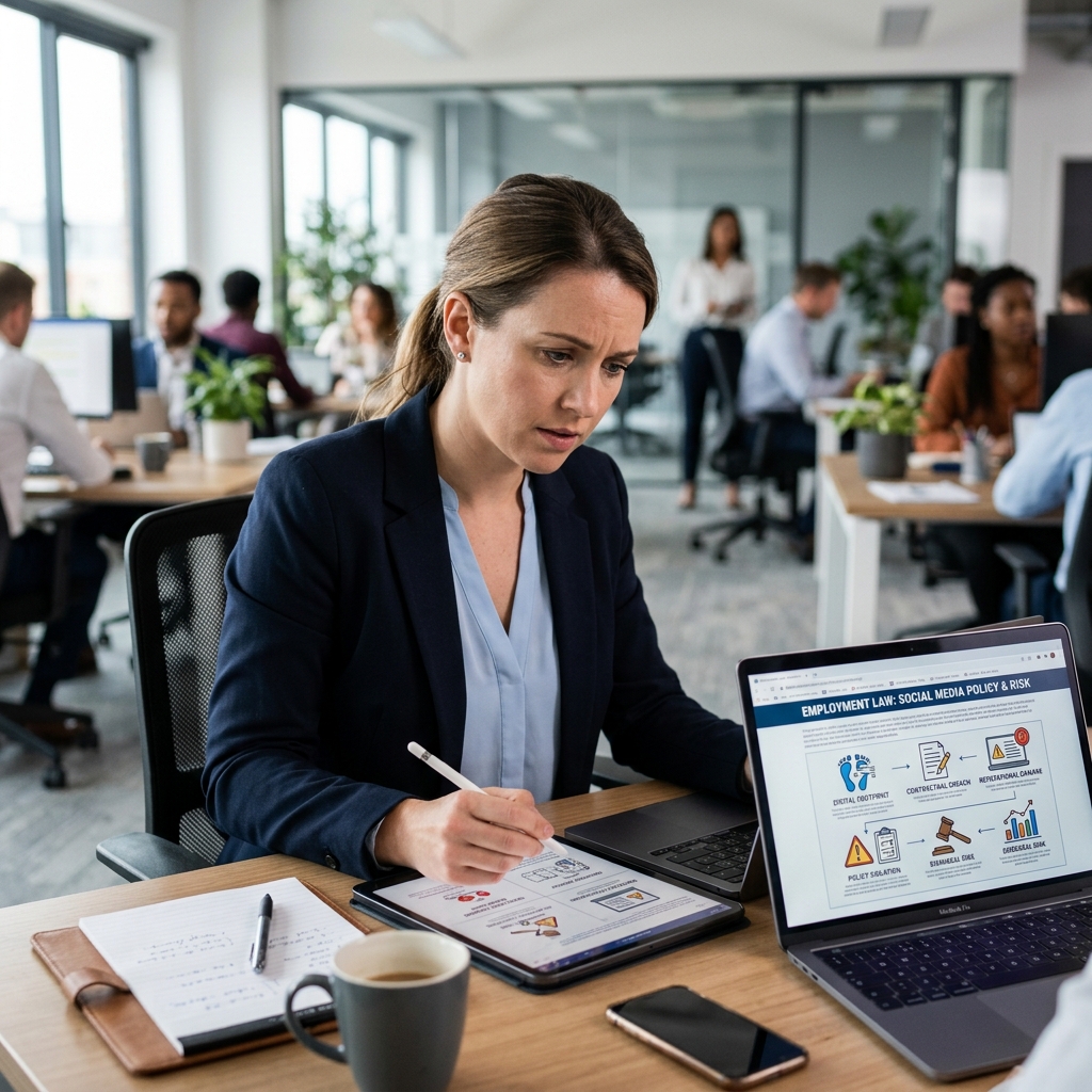 How your online posts, likes, and messages can trigger discipline, termination, or legal disputes at work—and how to reduce the risk.