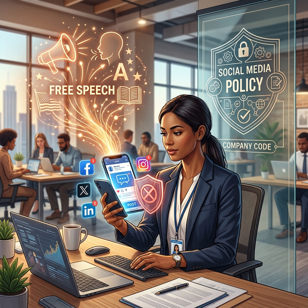 How employers can regulate social media use while respecting free speech, privacy rights, and modern workplace realities.