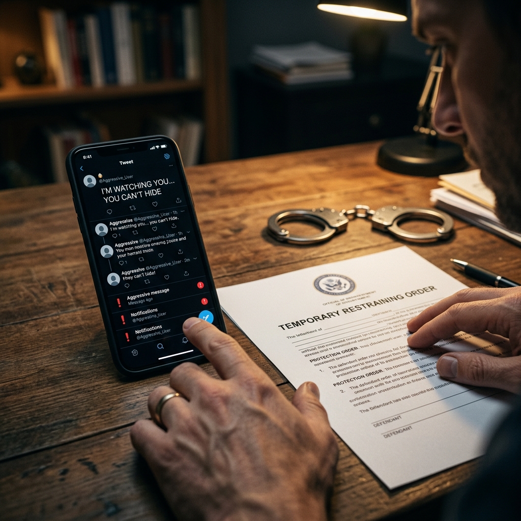 How tweets, posts, and messages can trigger restraining orders and criminal consequences in the age of always-on communication.