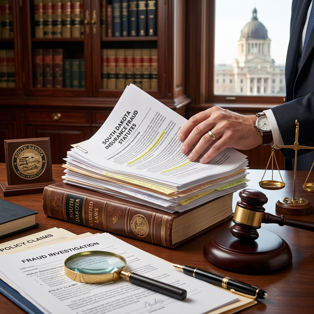 A practical, plain-language guide to South Dakota’s insurance fraud rules, penalties, and reporting duties for consumers and insurers.