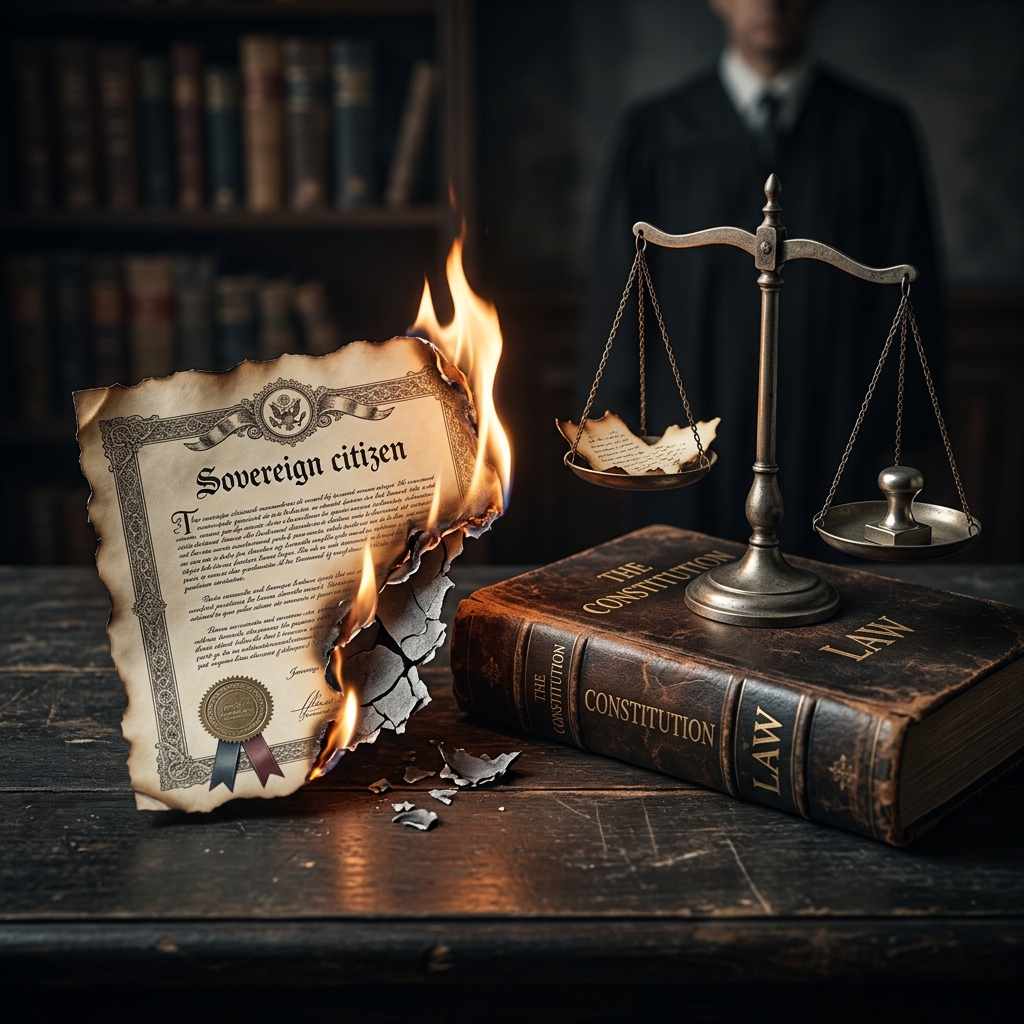 Exploring the sovereign citizen belief system, its roots, tactics, and why claiming immunity from the law still leads to arrest and prosecution.
