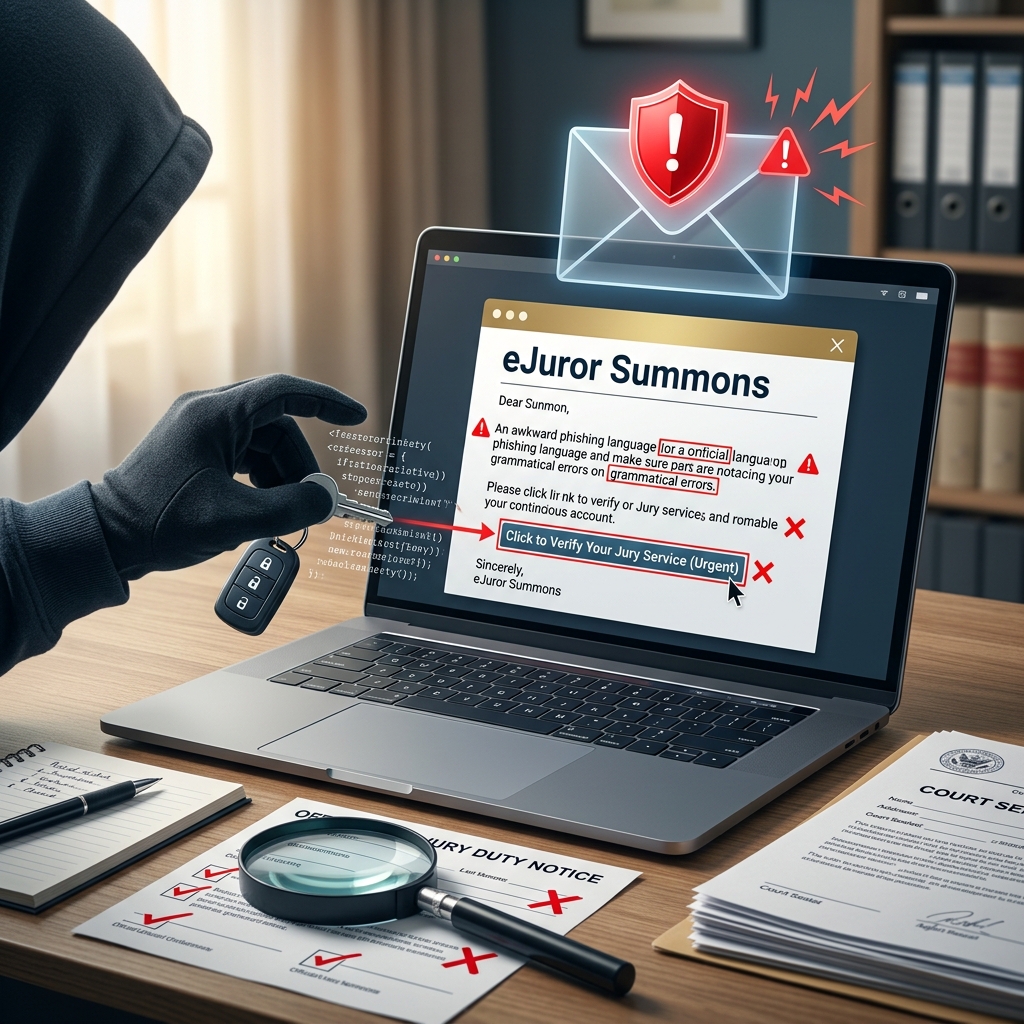 Scammers are impersonating courts and the eJuror system to steal data and money—learn how to recognize, avoid, and report these frauds.