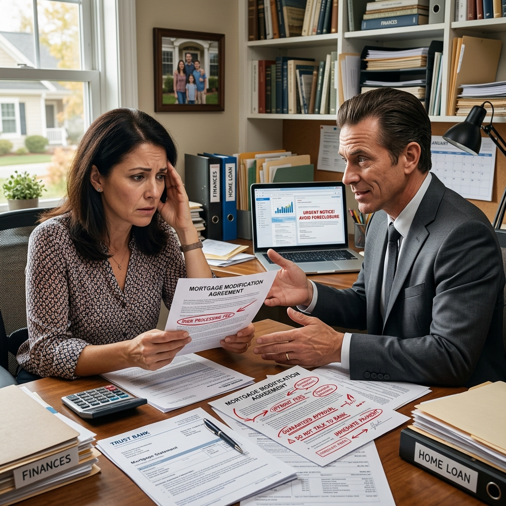 Learn how to recognize mortgage modification scam red flags, protect your home, and safely seek legitimate foreclosure relief services.