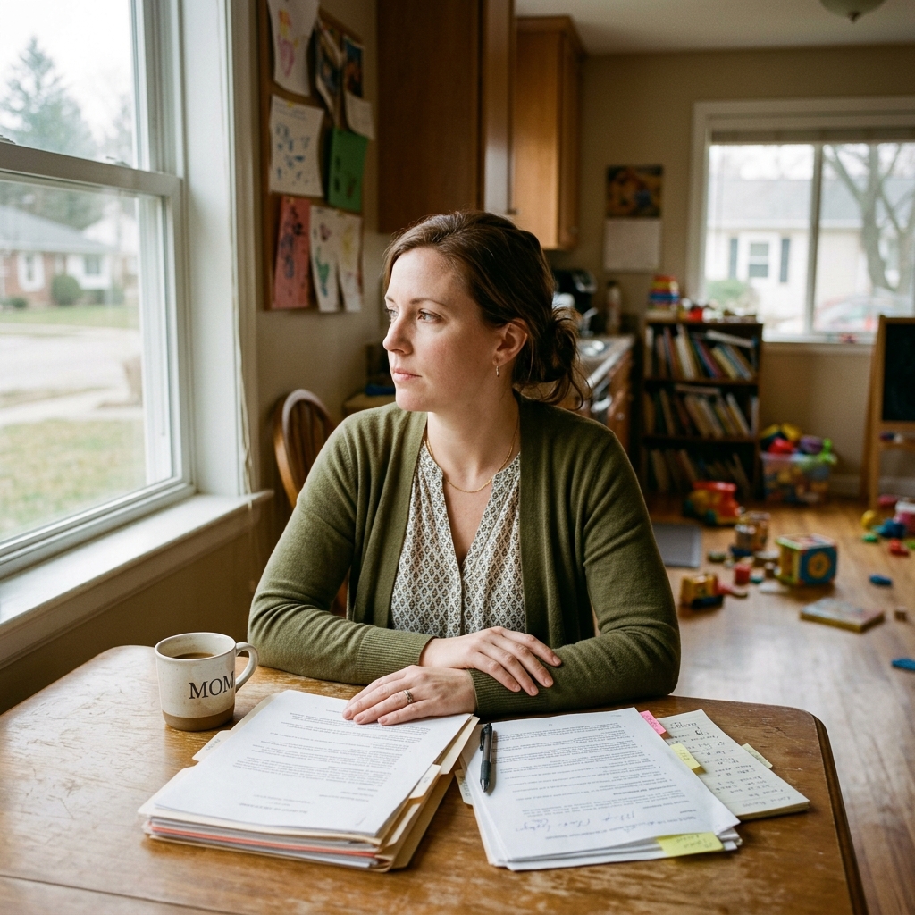 Practical divorce planning for stay-at-home parents balancing finances, custody, and life after separation.