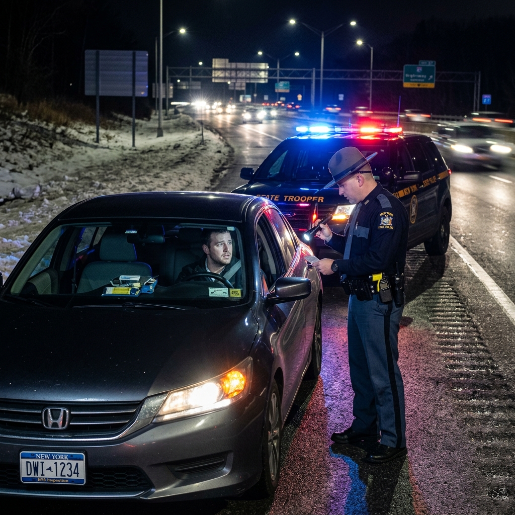 A practical, step‑by‑step guide to New York DWI traffic stops, charges, penalties, and your legal options after a drunk driving arrest.