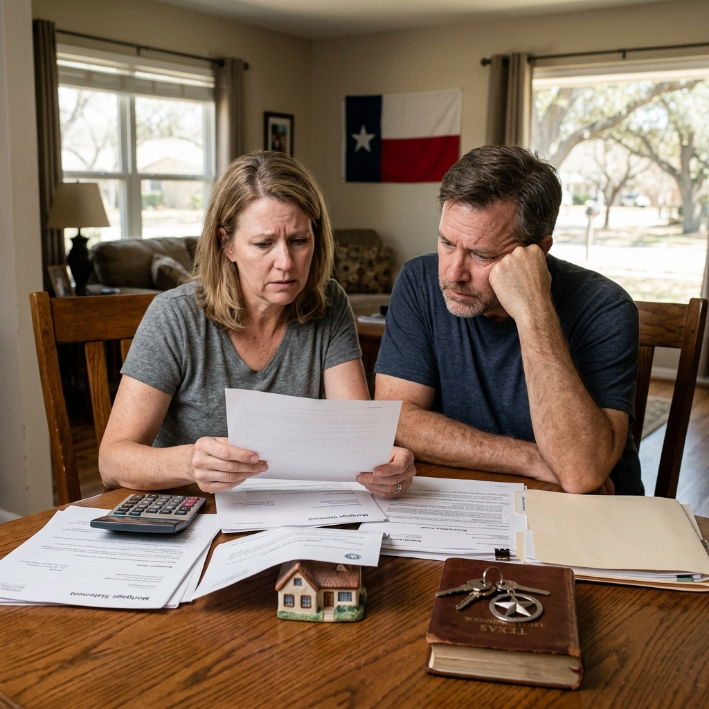 A practical Texas-focused guide on how missed mortgage payments, foreclosure, and bankruptcy interact—and the options to protect your home.