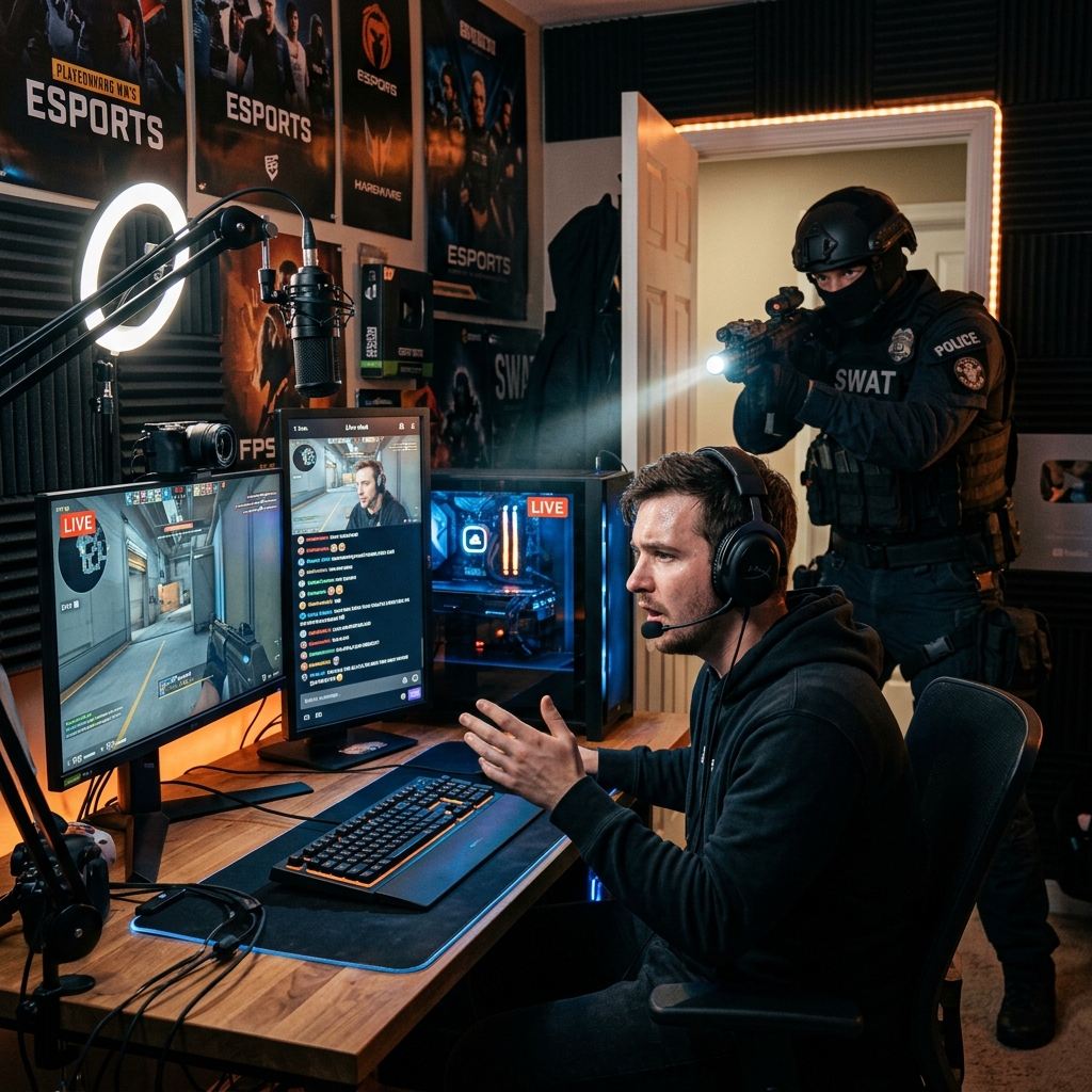 How fake emergency calls, online streaming culture, and modern law enforcement collide in a dangerous, felony-level cybercrime.