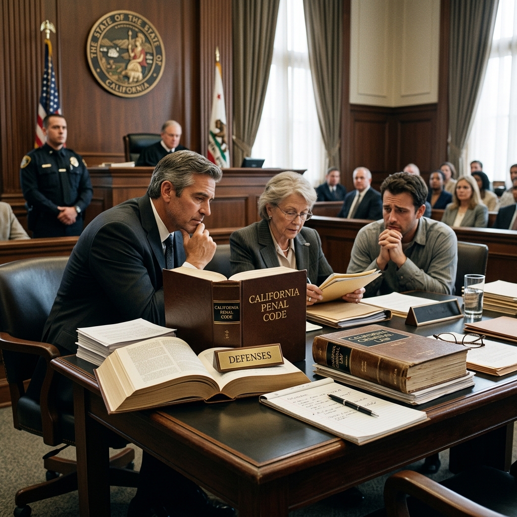 How California courts treat battered person syndrome, insanity, and mental impairment as affirmative defenses in criminal cases.