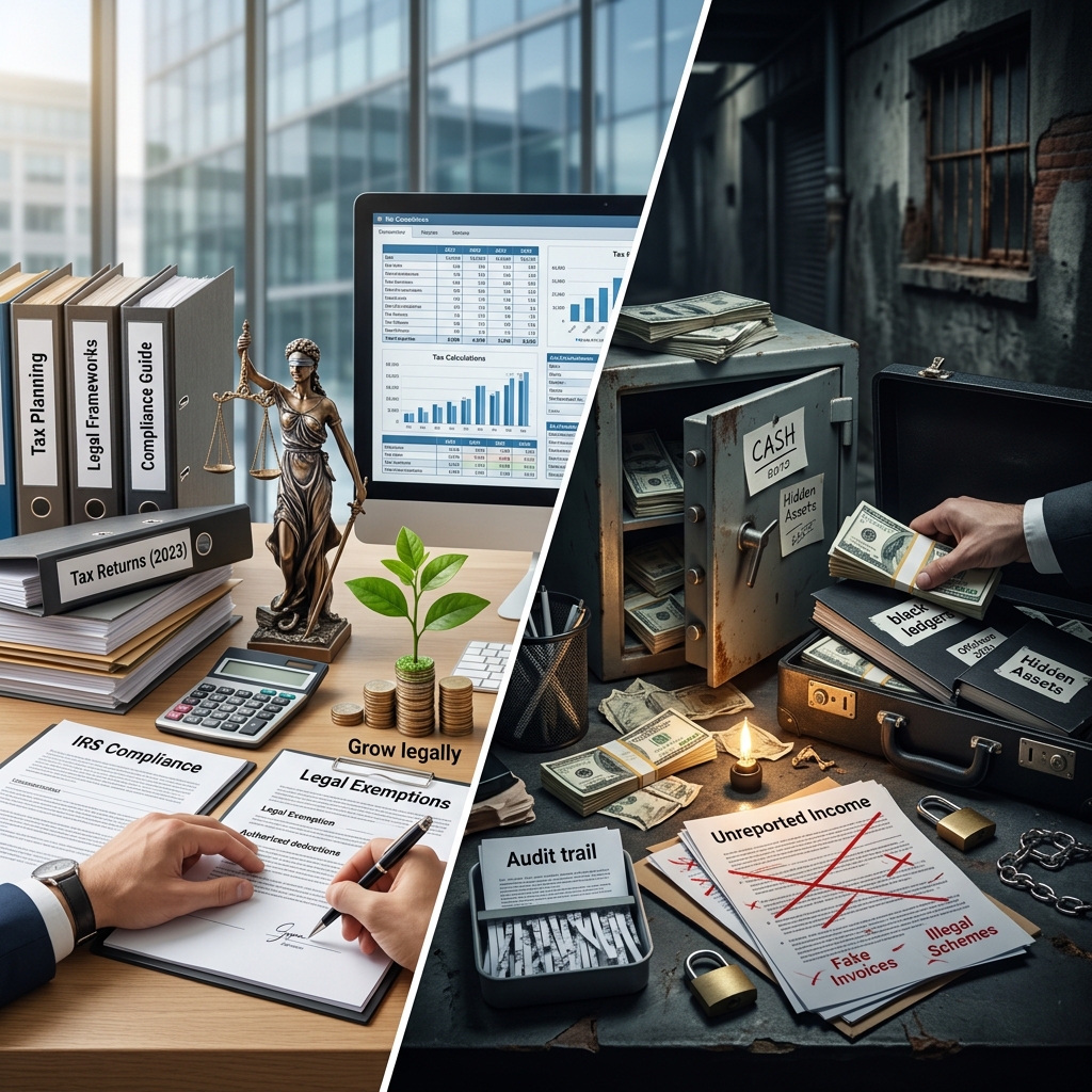 Learn the legal line between reducing taxes and committing a crime.