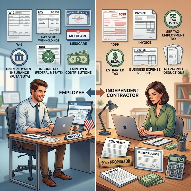 Tax Impacts of Hiring Employees vs. Contractors