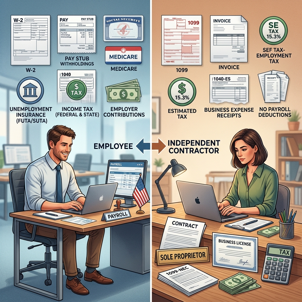 Understand how worker classification shapes payroll taxes, reporting duties, and compliance risks when choosing between employees and independent contractors.