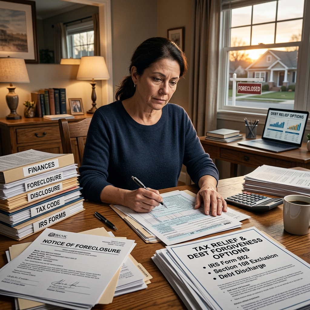 How mortgage cancellation, foreclosure sales, and federal tax rules can affect homeowners after a loss.