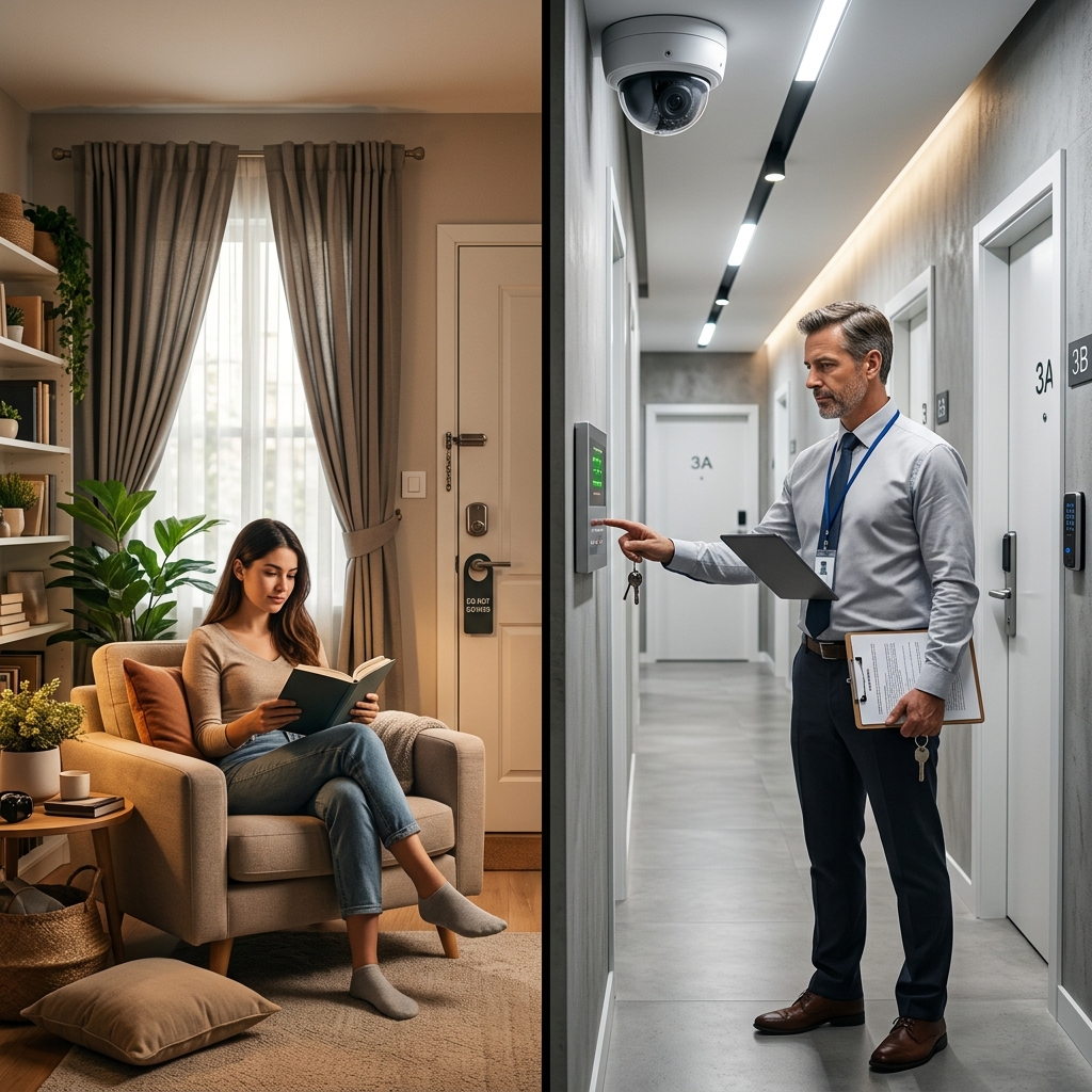 How landlords protect property while respecting a tenant’s right to quiet, private home life.