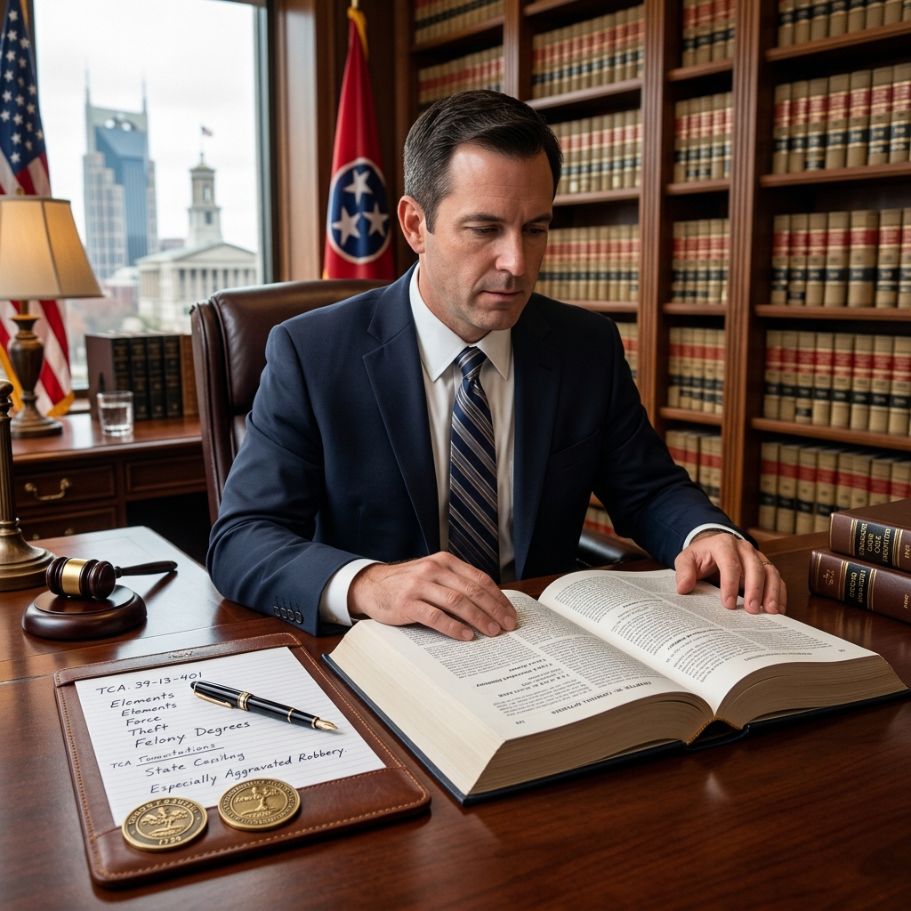 Understand how Tennessee defines robbery, the charges involved, and the penalties that can follow.
