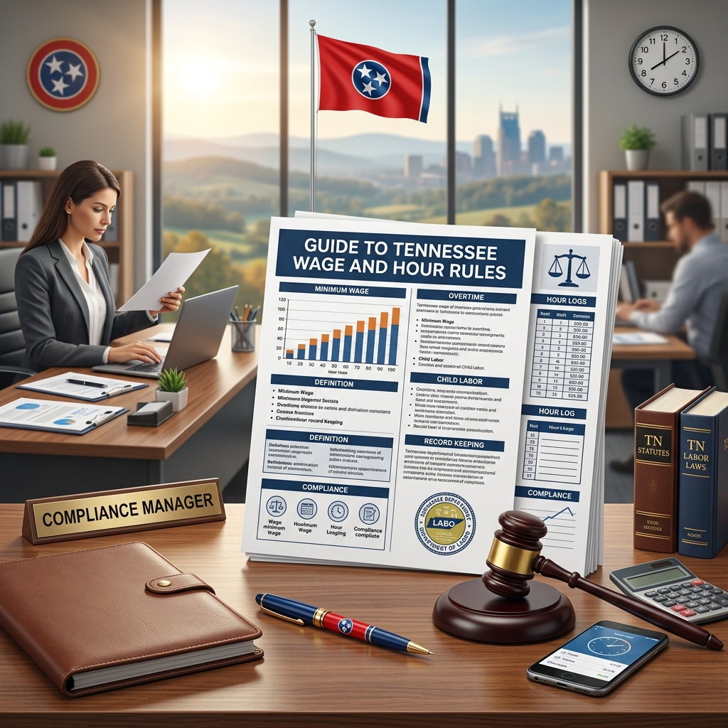 Understand how Tennessee wage, overtime, breaks, and pay timing rules work alongside federal law and what they mean for workers and employers.