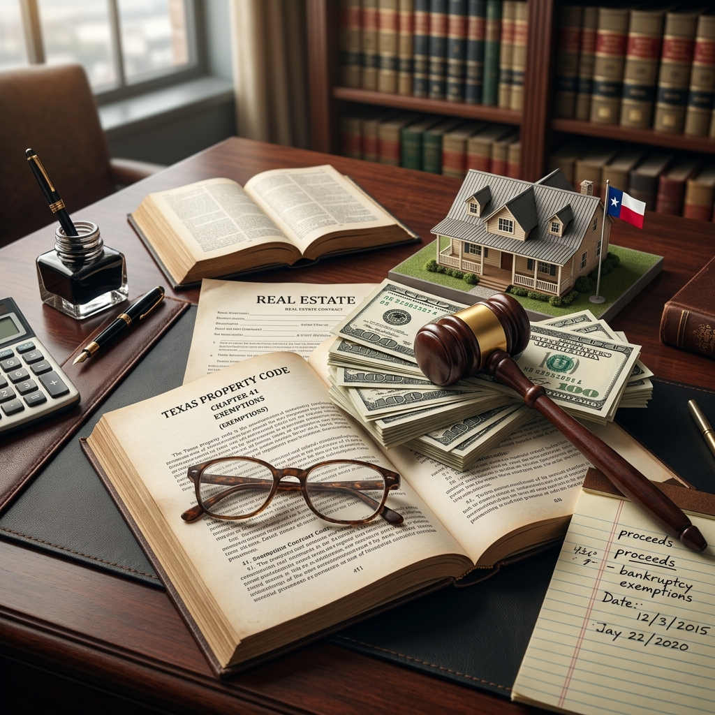How Texas homestead rules and the federal Bankruptcy Code interact when you sell your home and deal with sale proceeds.