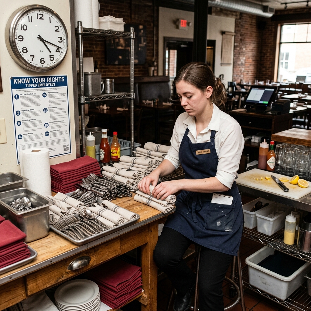 How servers, bartenders, and other tipped staff can recognize wage violations when they’re assigned non-tipped side work.