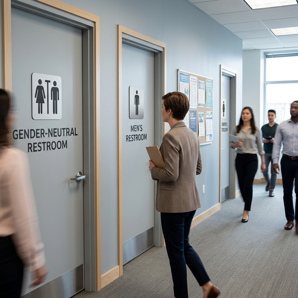 A practical guide to workplace restroom access, Title VII, and employer compliance.