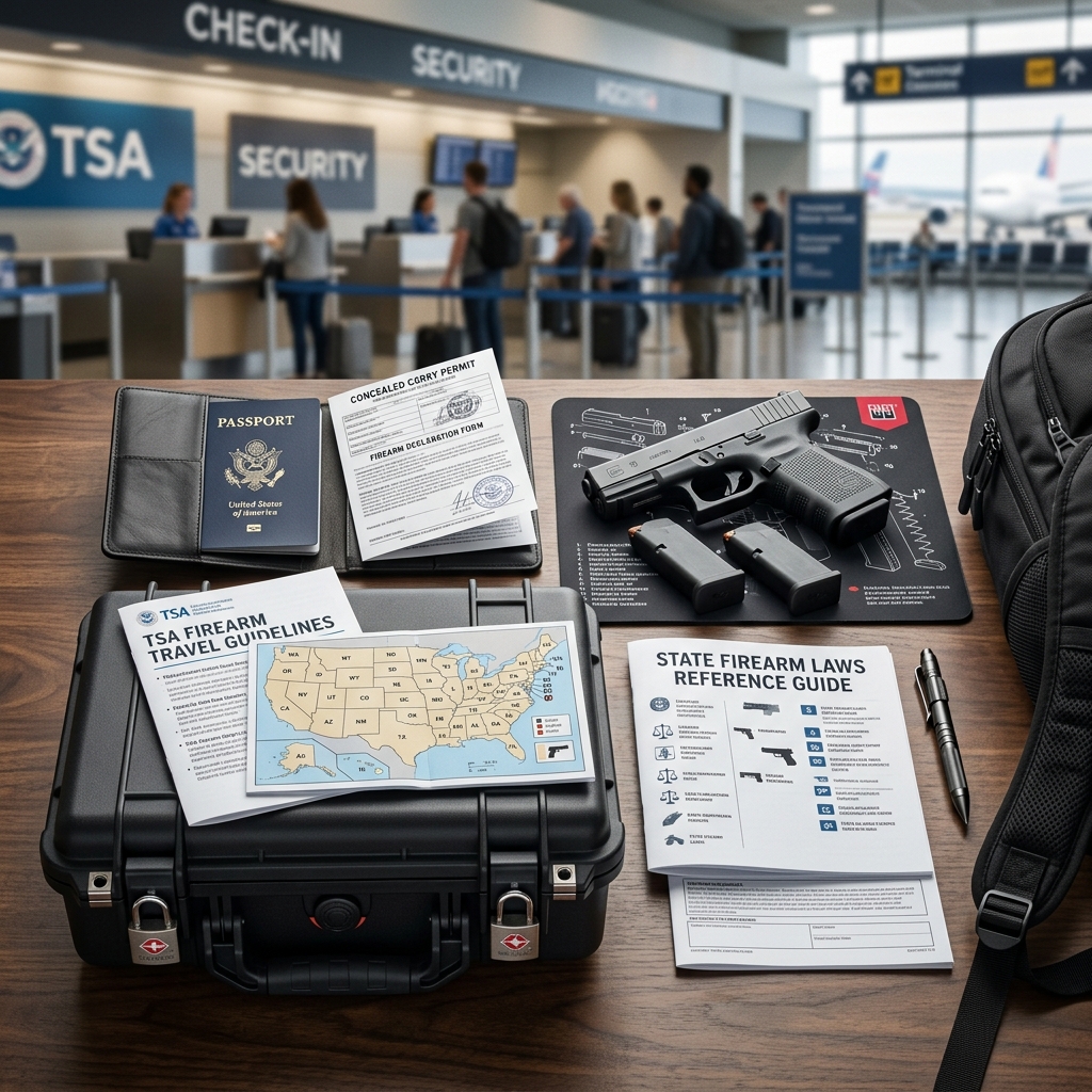 Understand the key legal rules, risks, and best practices before you travel anywhere with a firearm in your vehicle or luggage.