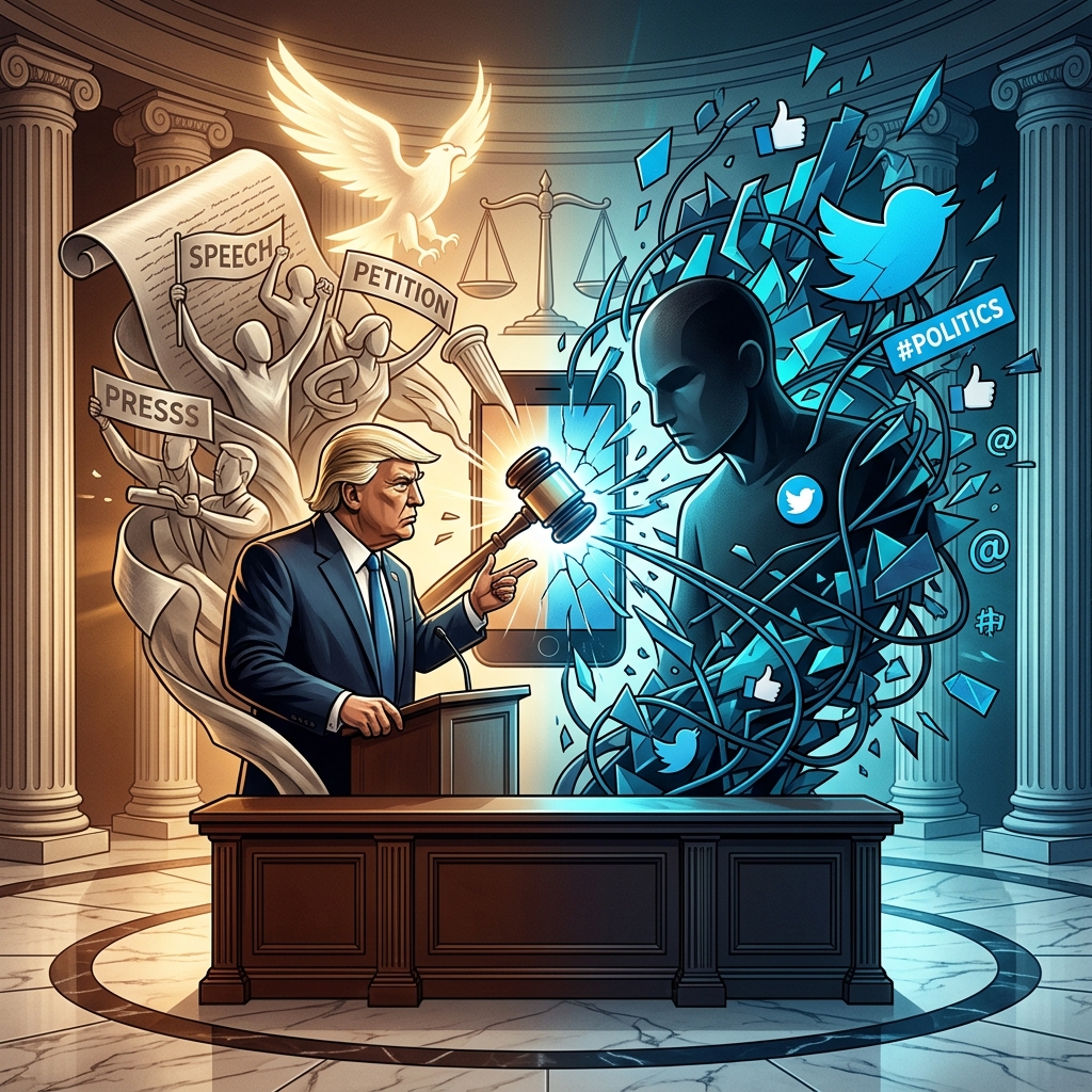 A clear look at the legal divide between government speech and private-platform moderation.