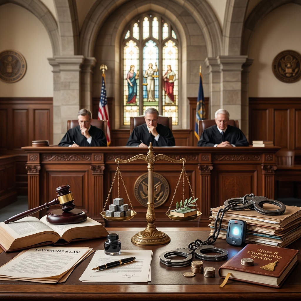 A clear guide to how courts punish criminal conduct, from fines to prison terms.