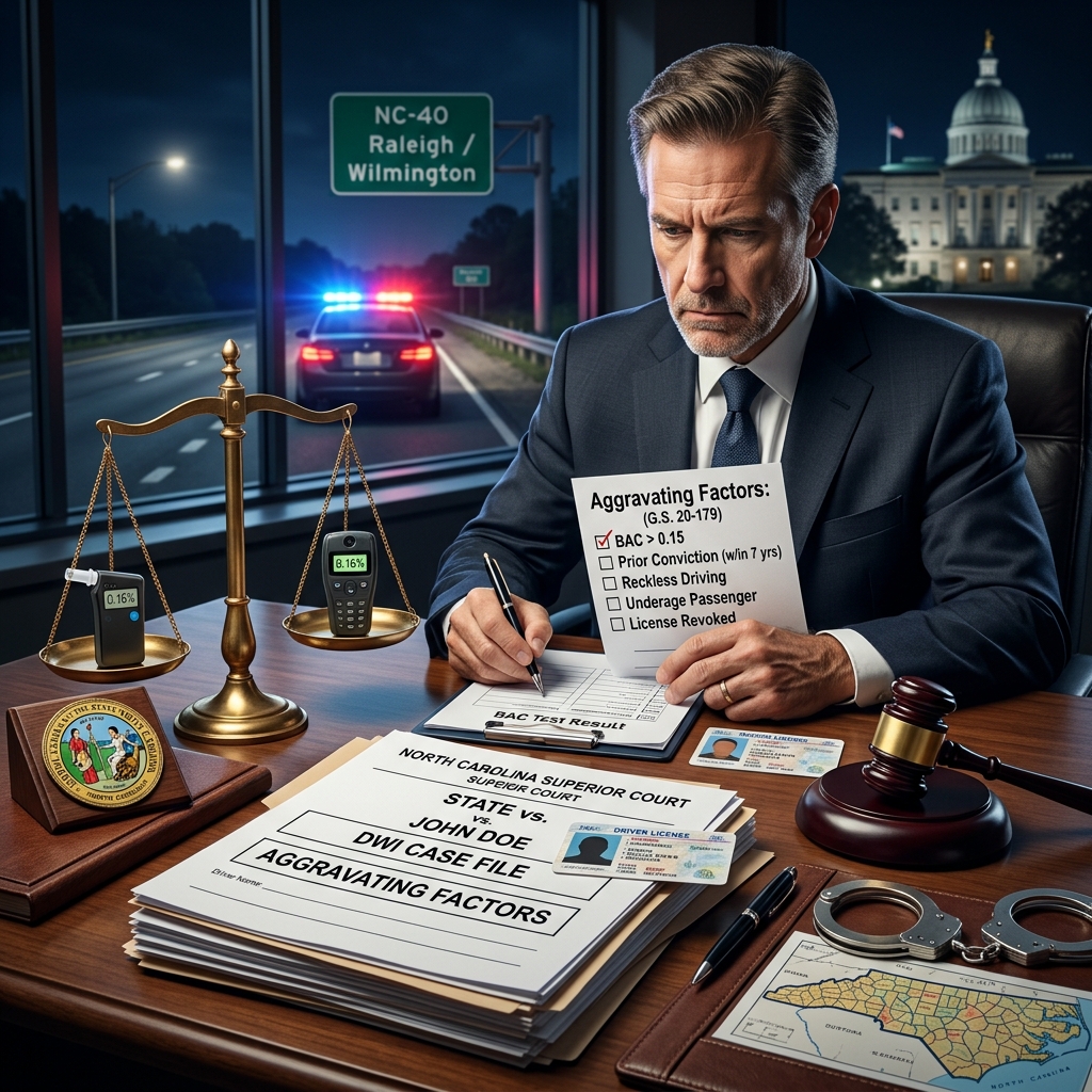 Learn how aggravating and grossly aggravating factors shape DWI sentencing in North Carolina and what they can mean for your case.