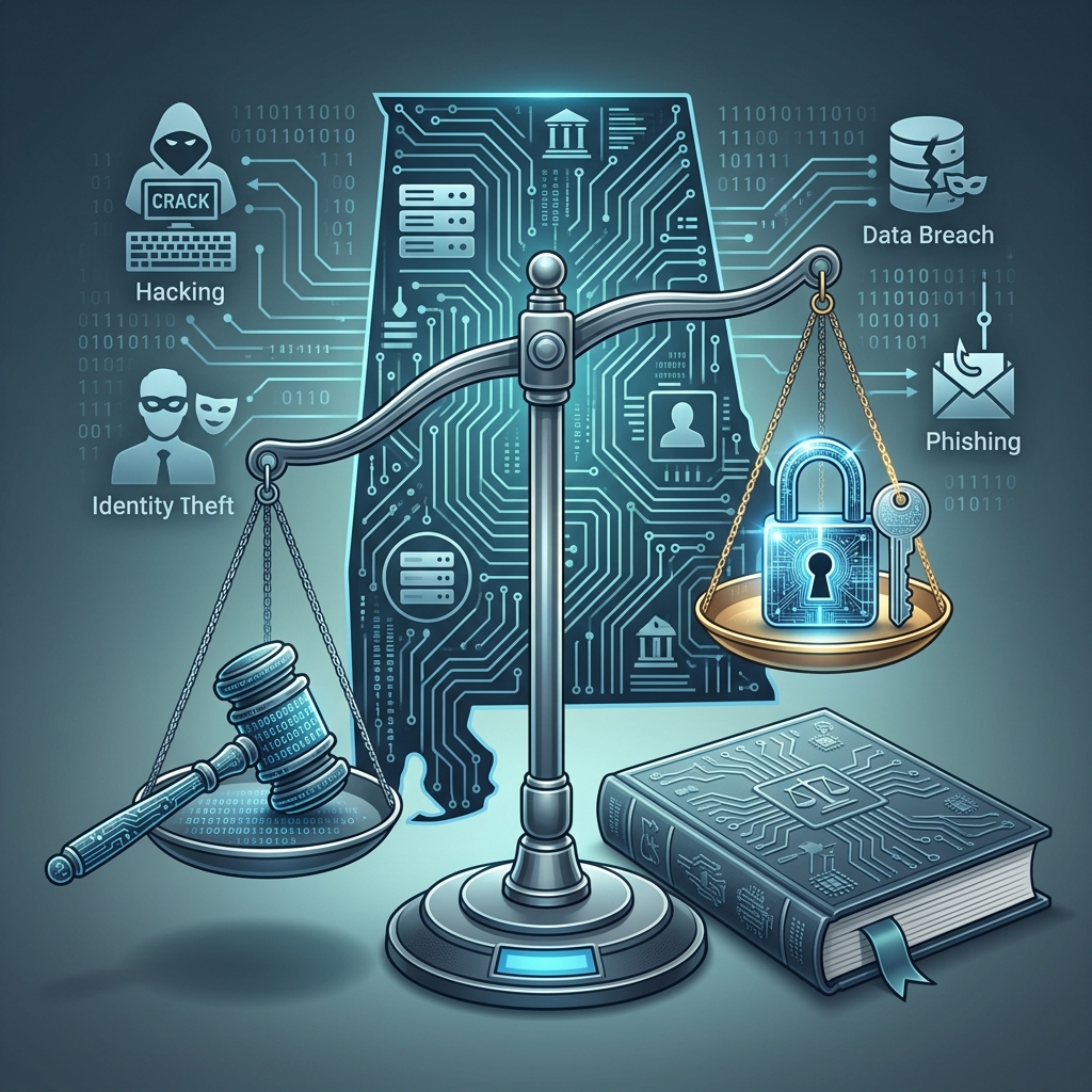 A practical guide to Alabama’s computer crime and digital offense laws, penalties, enforcement, and key protections for residents and businesses.