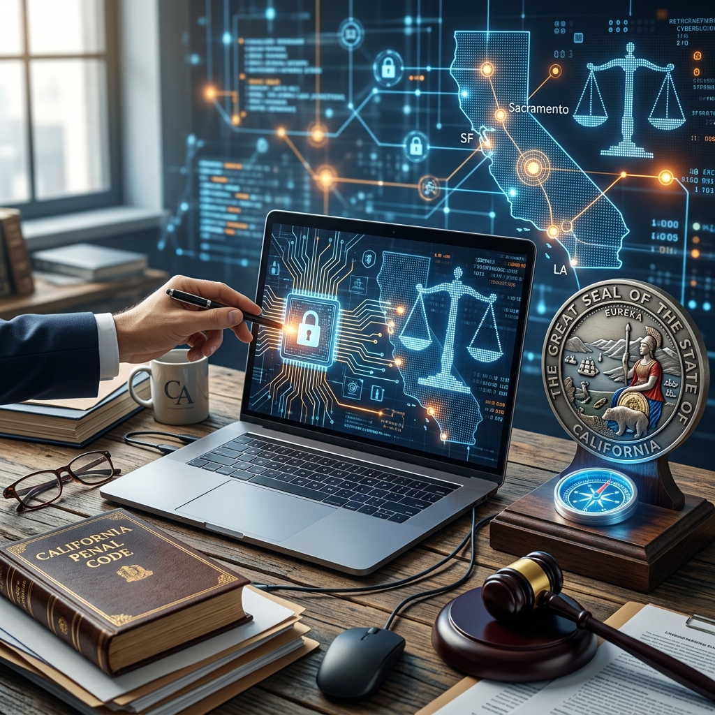 A practical guide to how California regulates computer misuse, cyber fraud, hacking, and related digital offenses under Penal Code 502 and other statutes.
