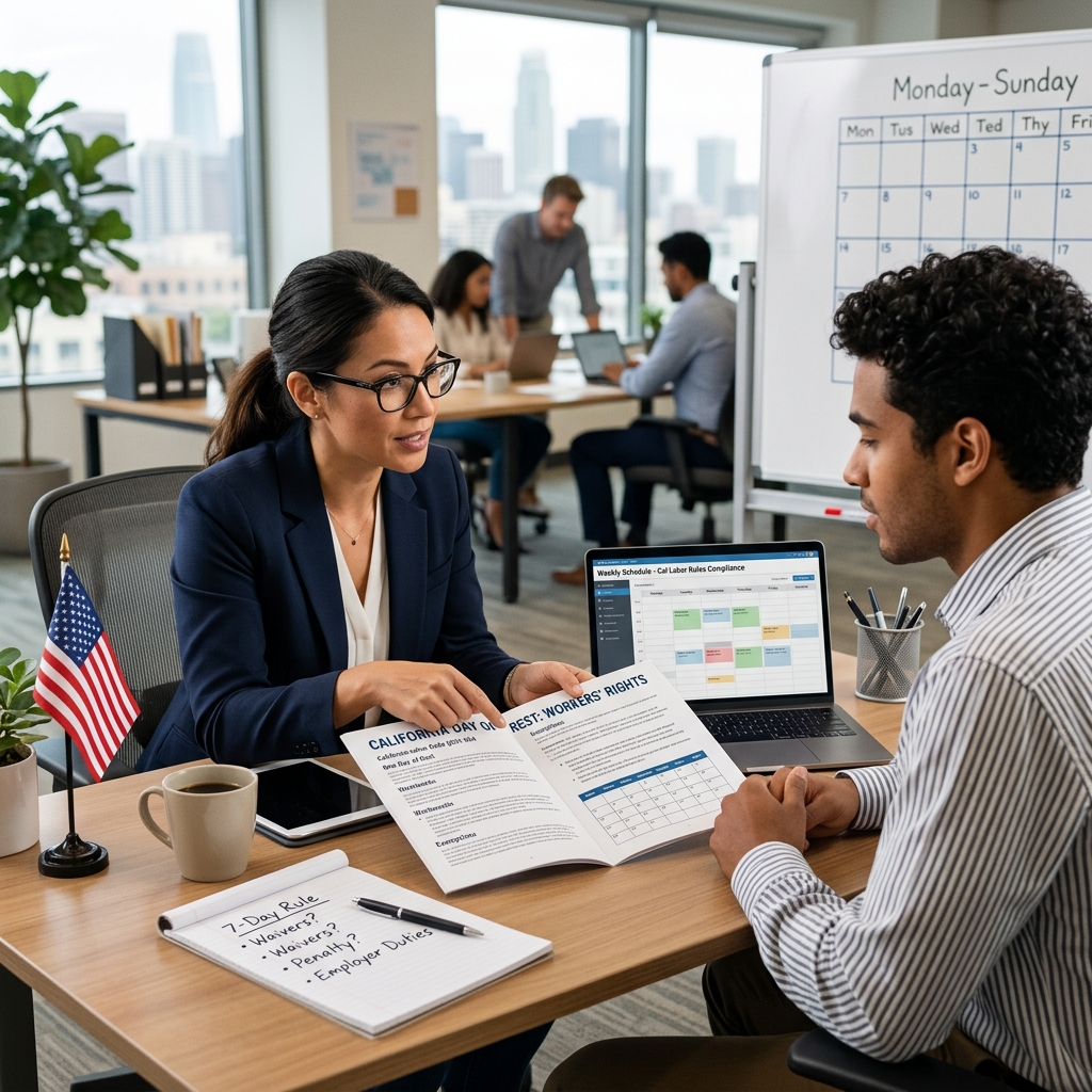 A practical guide to California’s day-of-rest requirements, key exemptions, and compliance strategies for employers and workers.