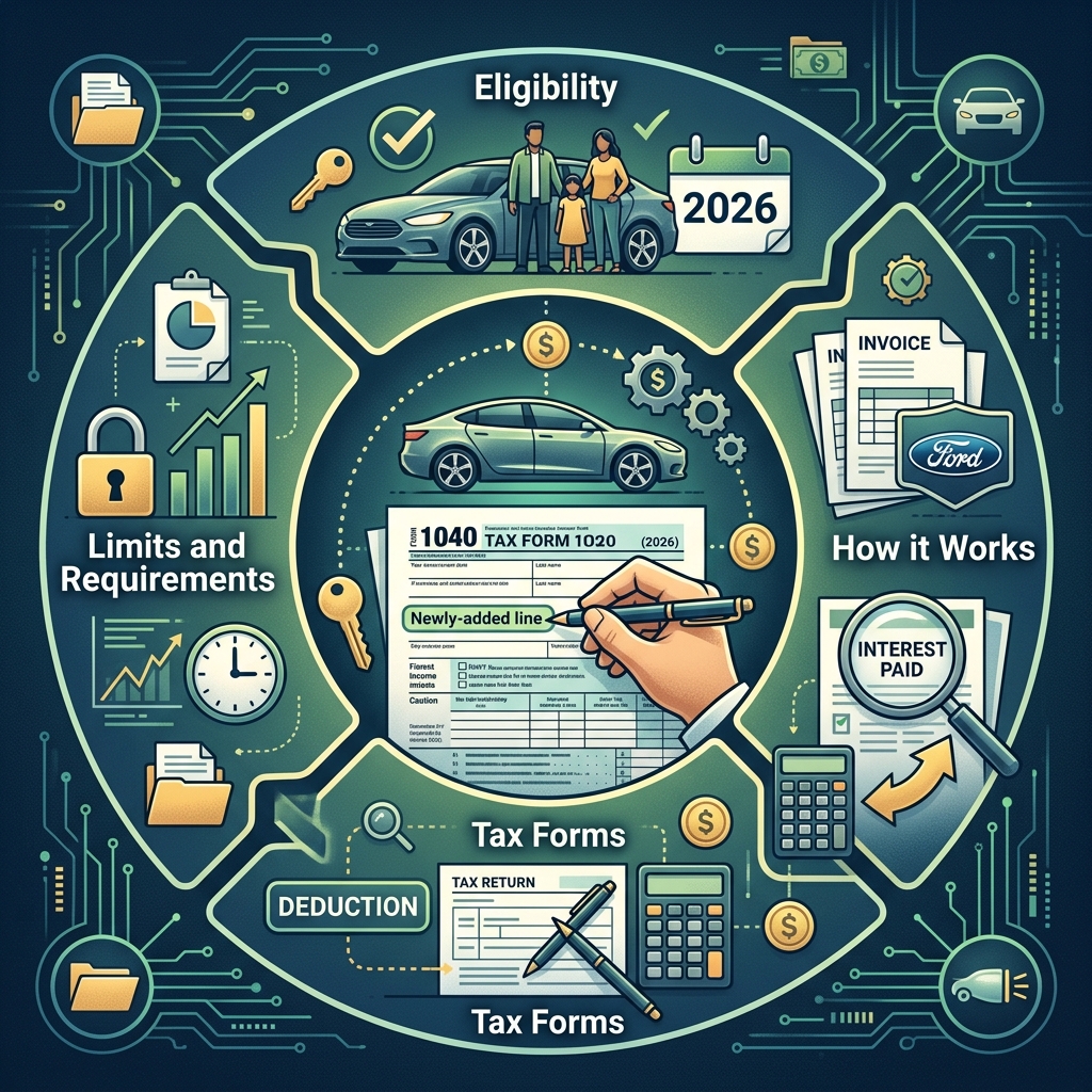 Understanding the New Car Loan Interest Deduction for 2026 Taxes A practical guide to the 2025–2028 car loan interest deduction, who qualifies, how much you can claim, and how to report it correctly.