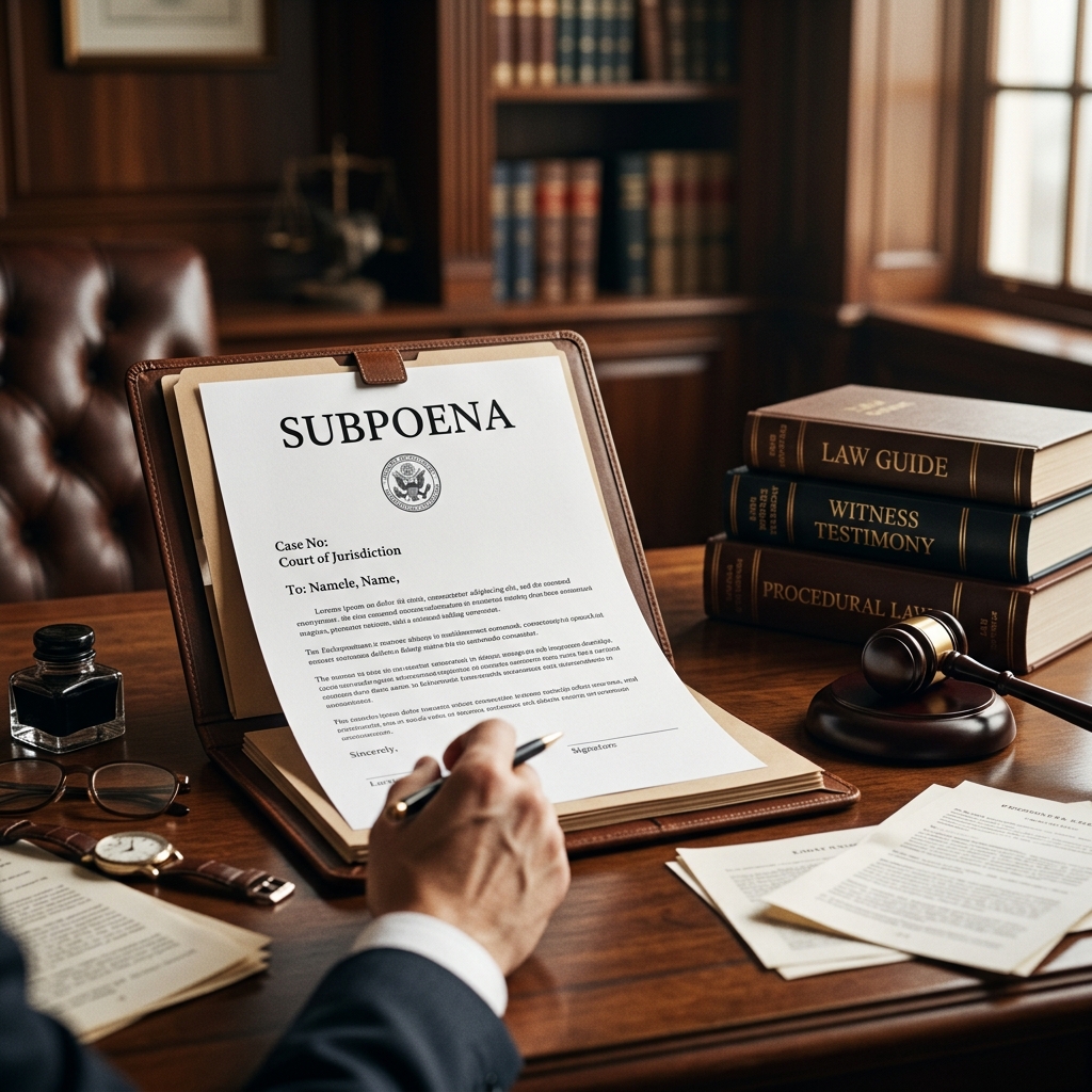 Clear, practical guidance to help individuals understand and respond safely and lawfully when they are subpoenaed to appear in court or provide documents.
