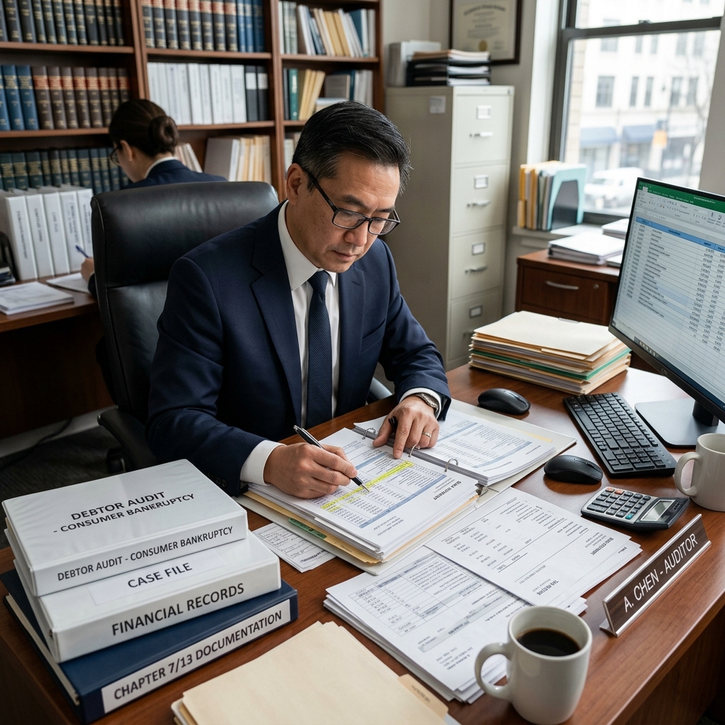 A detailed guide to how and why debtor audits occur in chapter 7 and chapter 13 consumer bankruptcy cases in the United States.