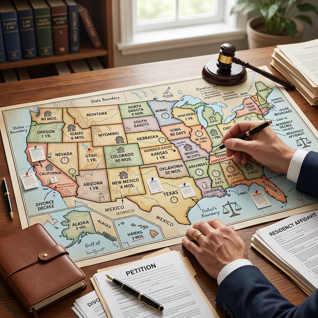 Learn how divorce residency rules work, why they matter, and how to avoid costly jurisdiction mistakes when ending a marriage.