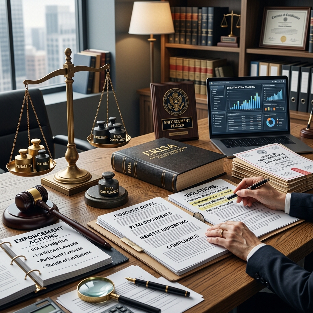 Understanding ERISA Violations, Penalties, and Enforcement A practical guide to how ERISA protects employee benefit plans and what happens when employers break the rules.
