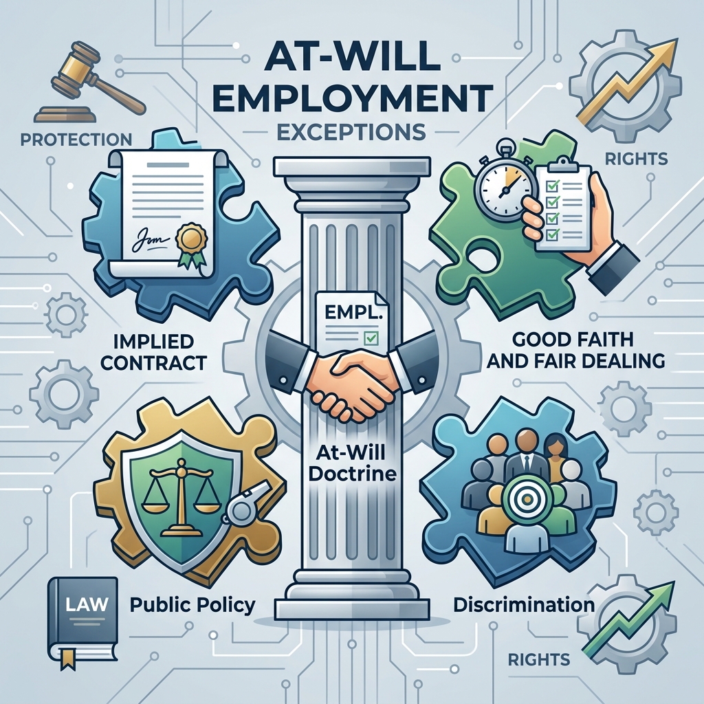 Explore how at-will employment works, when employers can’t freely fire workers, and what legal protections limit wrongful termination.